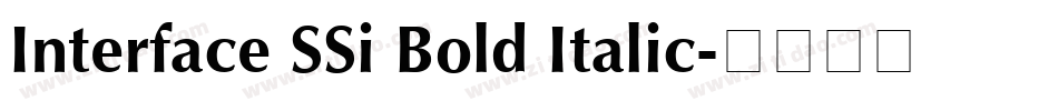 Interface SSi Bold Italic字体转换